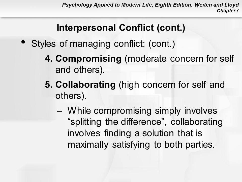 Interpersonal Conflict Handling Styles